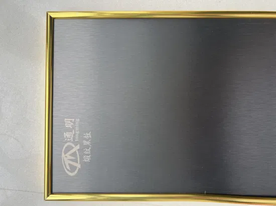 Hoja de metal de titanio negro de tejido satinado de color acero inoxidable de alta calidad para lujo